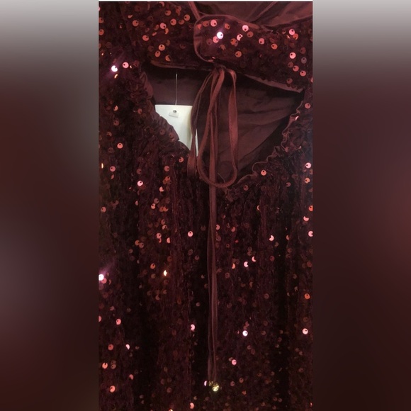 Mustard Seed Sequin Cami Mini Dress in Garnet Red, Size Small - NWT - Picture 3 of 10